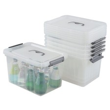 Cand 12 L Plastic Lidded Storage Bin, Clear S...