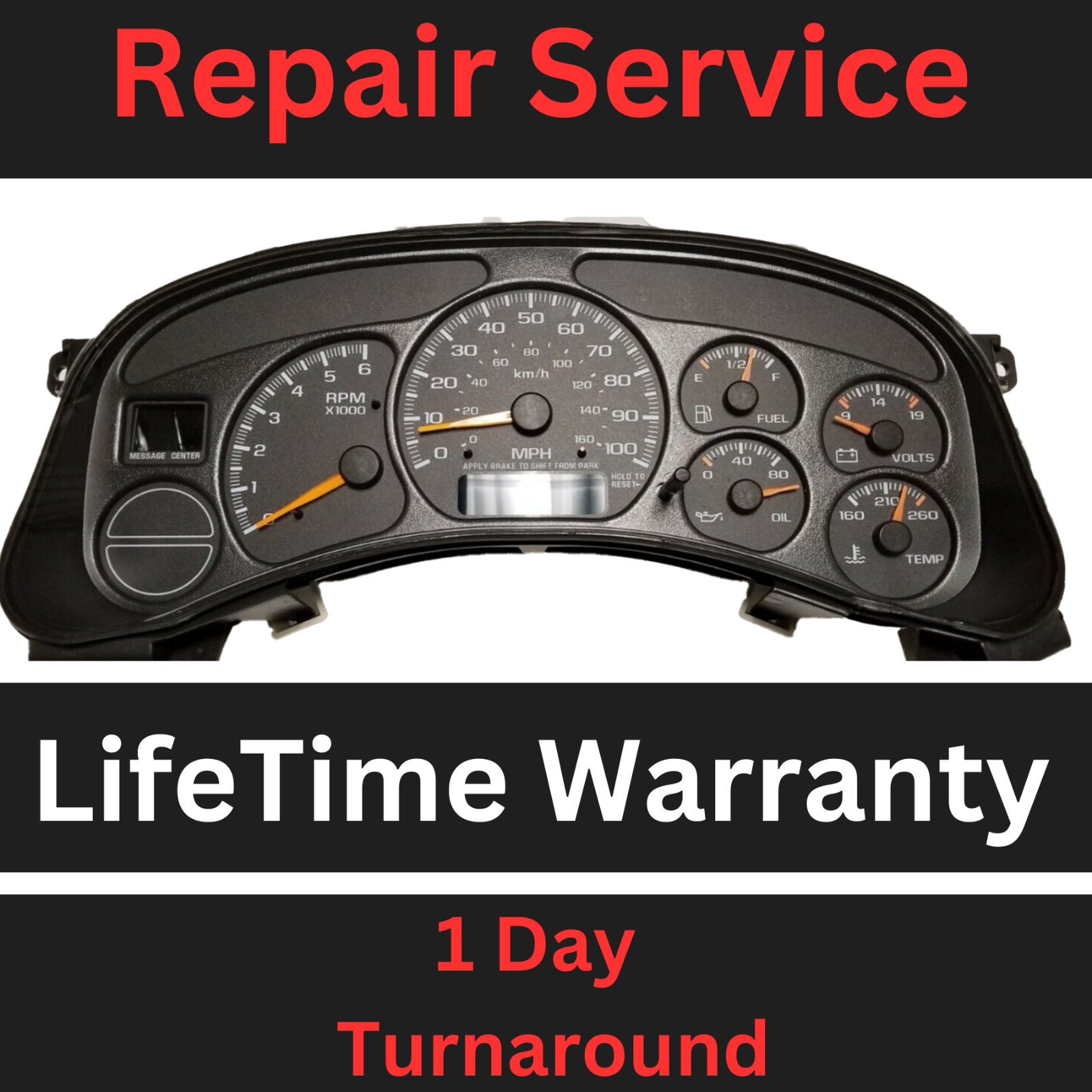 19992002 CHEVY SILVERADO Speedometer Gauge Cluster Odometer Repair