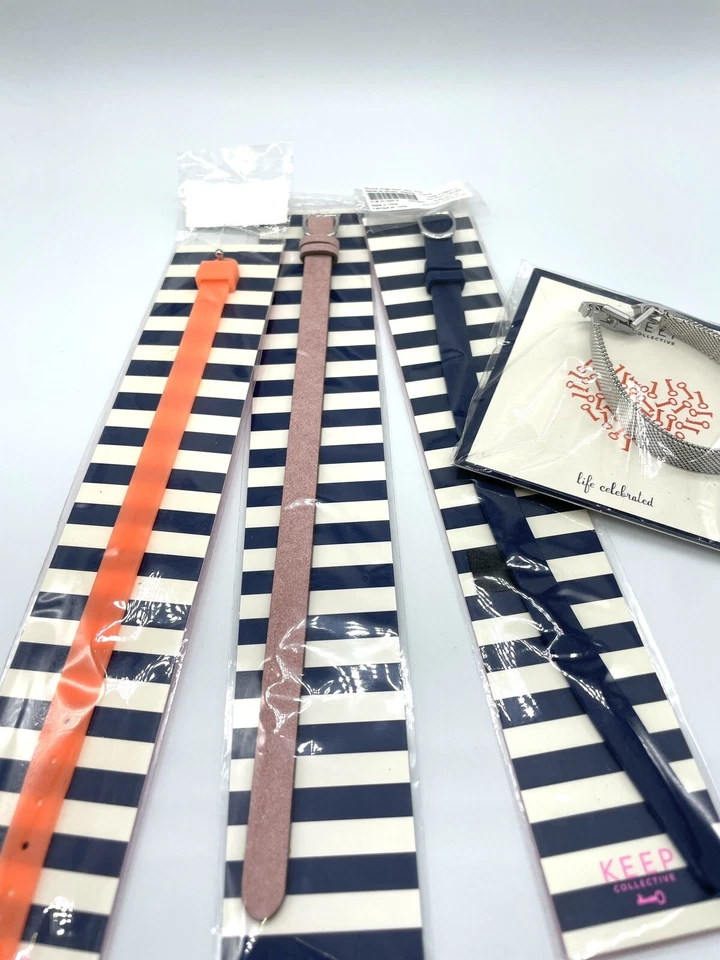 Lote Colectivo KEEP 4 Pulseras Cuero 33 Dijes 2 Collares Pulseras Nuevo Foto 2 de 4