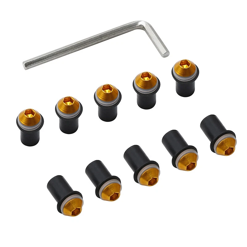 Kit de 10 piezas de pernos de tornillo parabrisas apto para Honda Suzuki Kawasaki Foto 3 de 4