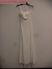 NWOT - Stain, La Femme Women's White Strapless Jersey Sheath Gown, Size 2