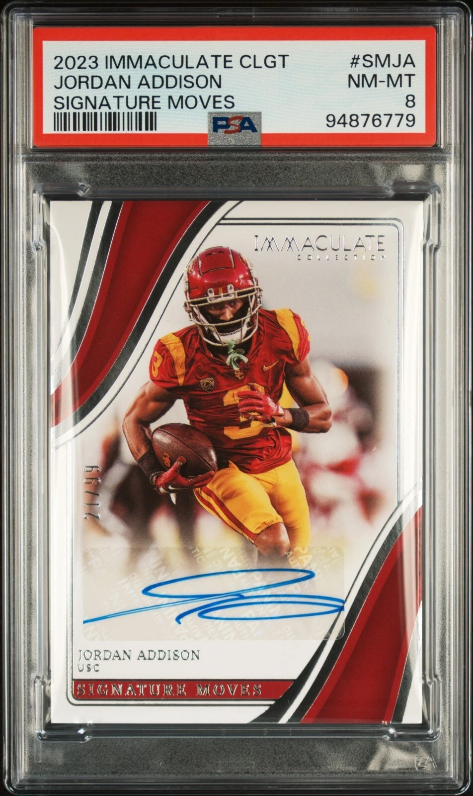 Jordan Addison Panini Immaculate Collection Collegiate Signature Moves #SMJA Base