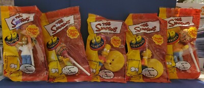 THE SIMPSONS CHUPA CHUPS 3D MINI FIGURINE FIGURE HOMER MARGE BART LISA  2001
