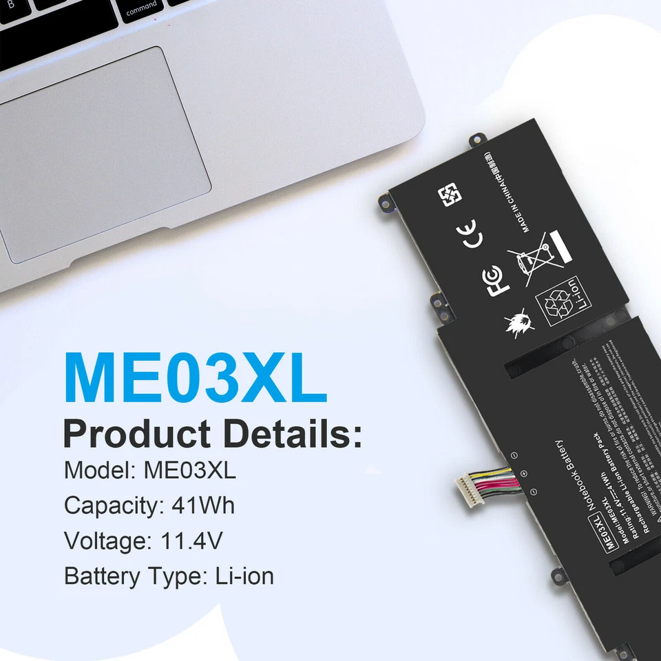 ME03XL Battery for HP Stream 11 11-d001dx 13 13-c001nd 787089-421 787089-421 - Image 4 of 4