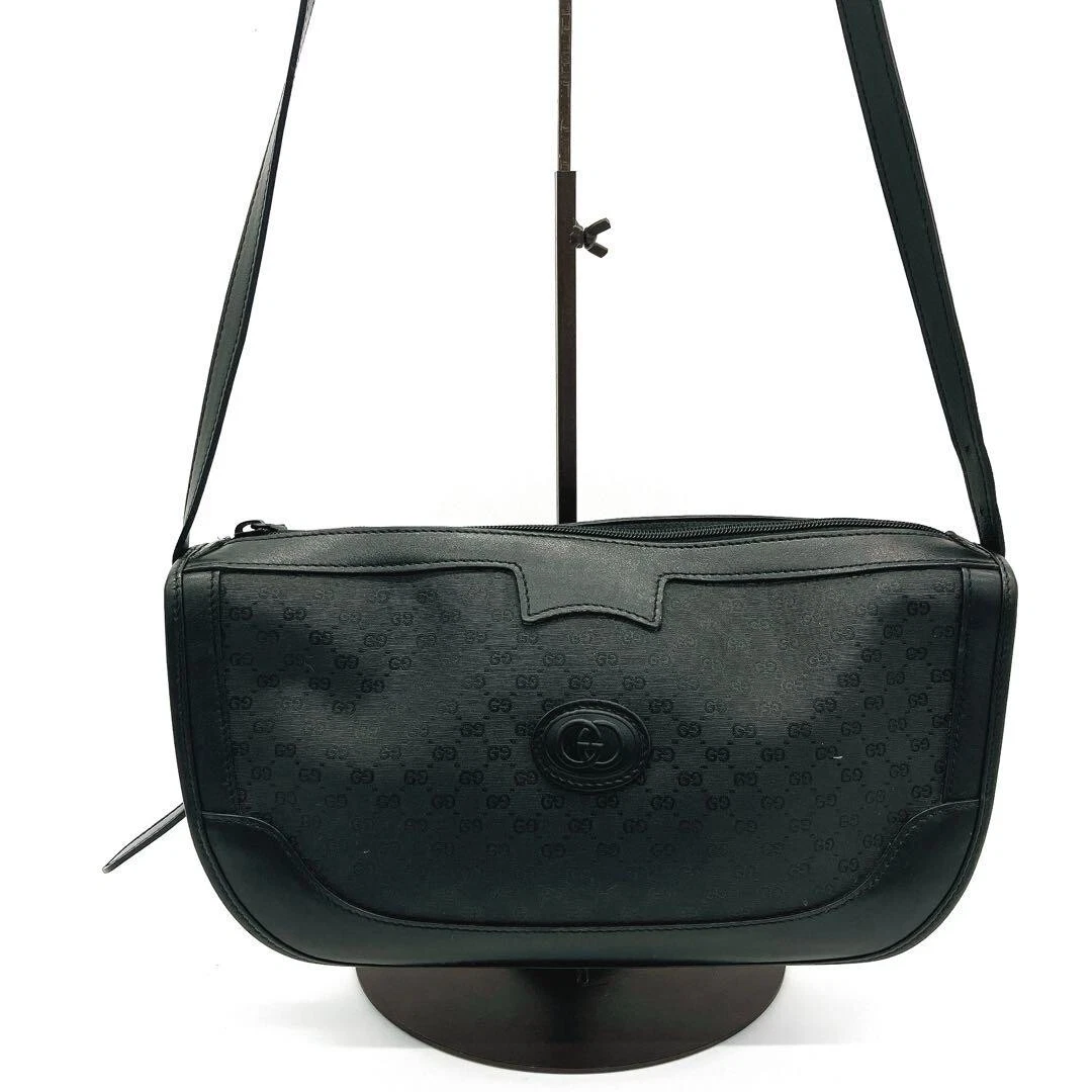 Sac bandoulière GUCCI PVC noir authentique G1206542