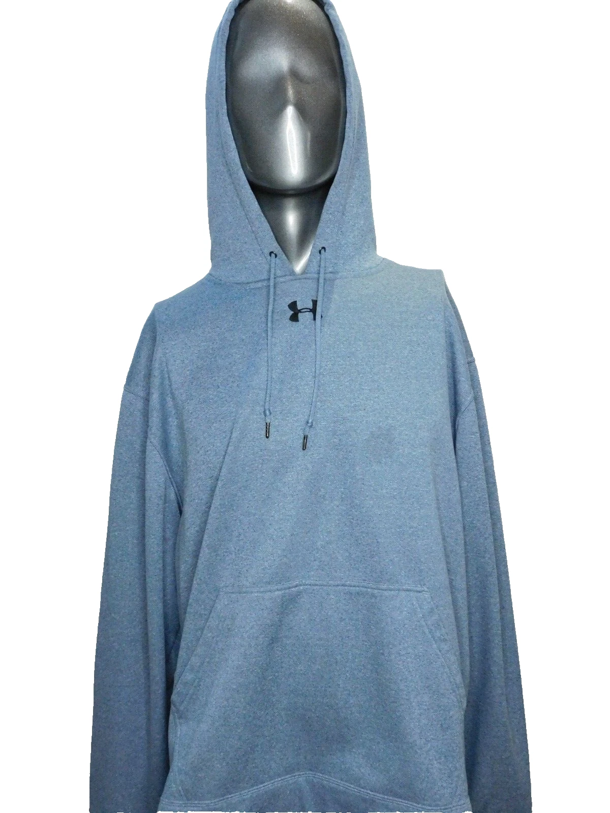 Under Armour Blue-Grey Hoodie Pullover - Men's Size Large - Comfy Active Hoodie