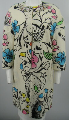 Maurizio Pecoraro Summer 2016 Multicolor Floral Print Ivory Dress