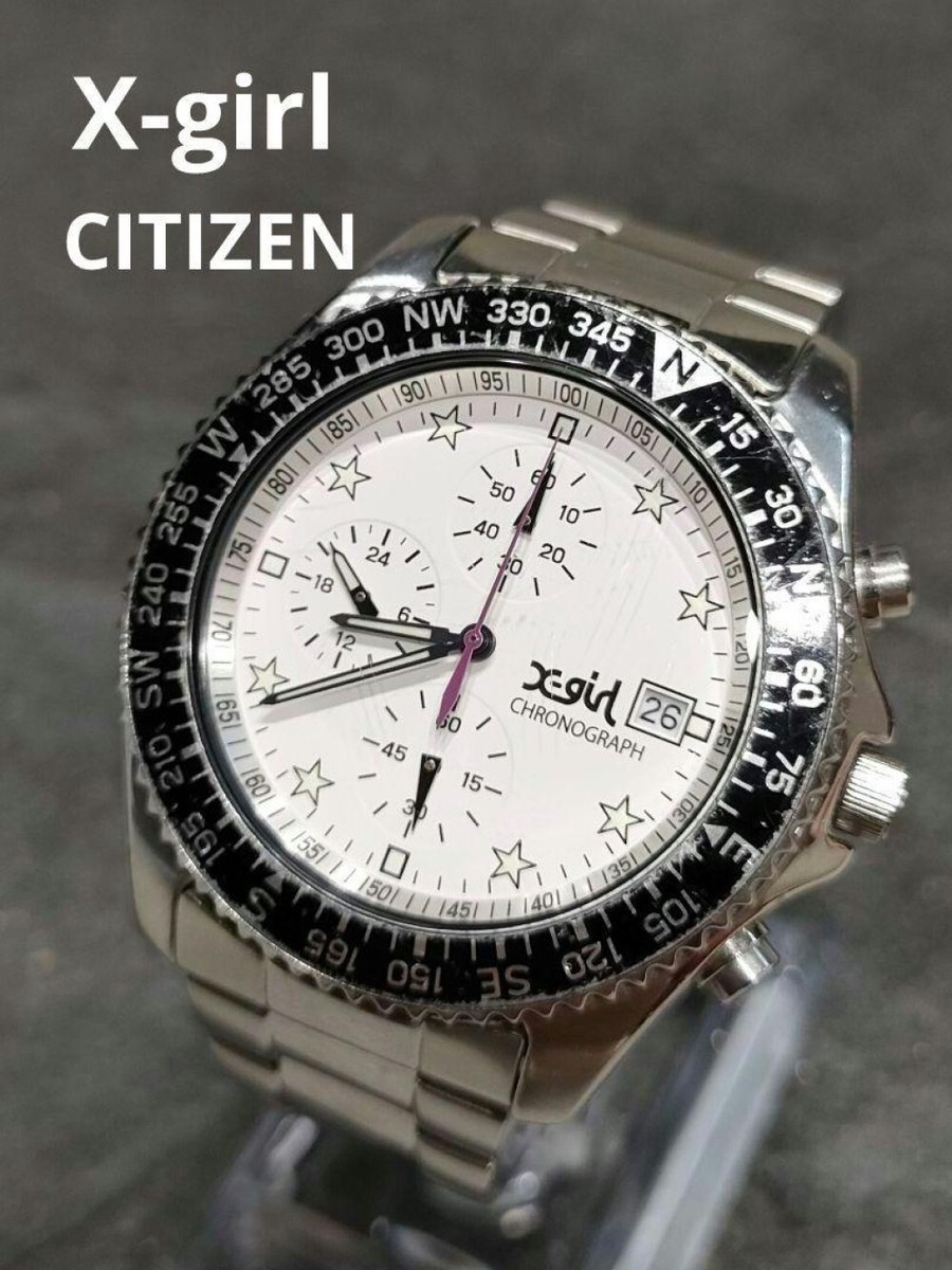 Citizen x X-girl Watch Analog Collaboration Silver 40mm Ladies | eBay