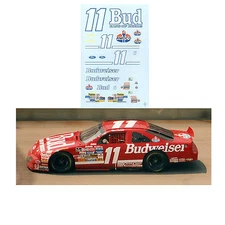 #11 Bill Elliott Budweiser 1992 1/64 scale decal Afx Tyco Lifelike Auto World