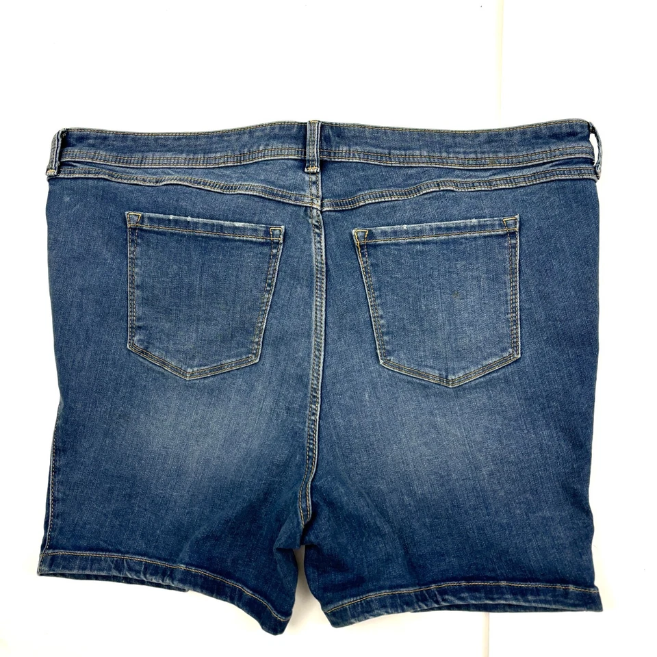 Женские темные вареные синие джинсовые шорты Torrid 5 дюймов по внутреннему шву размер 20 - Изображение 4 из 4