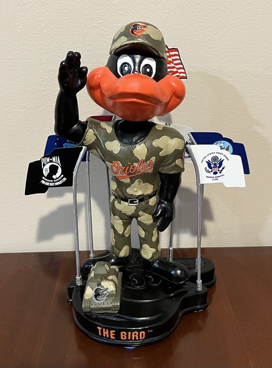 MILITARY BIRD Baltimore Orioles Mascot 2014 MLB Bobble Of The
