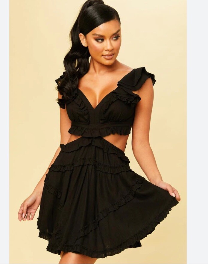 karina mini dress black Karina Grimaldi Amaya Mini Knit Dress