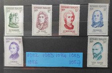 serie timbres fance neufs** année 1956 n° 1082 1083 1084 1085 1086 1087