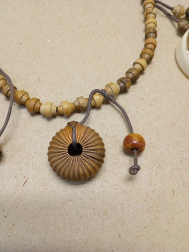 Vintage Carved Wooden Bead Fashion Jewelry Necklace Animals, Bells, Tribal - Picture 7 of 13