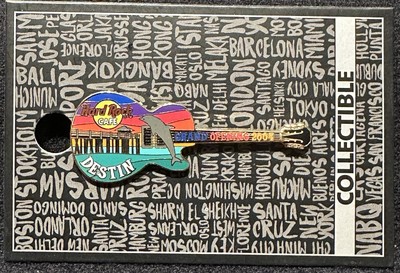 Hard Rock Cafe Destin Grand Opening Guitar Pin Dolphin  