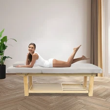Massage Bed Physical Treatment Bed Spa Facial Massage Table Rectangular w/Pillow
