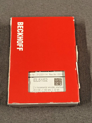 (1) BECKHOFF EL5152 Encoder Interface 2-Channel Incremental 24 VDC HTL 100 kHz