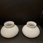 Vintage Hobnail White Milk Glass, Lamp Shade , Wall Light Cover , Lot Of 2