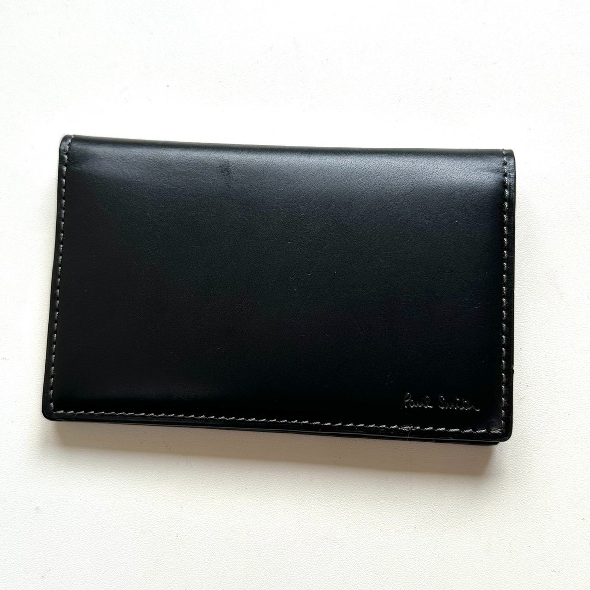 Paul Smith Authentic Card Case Pass Case Multi-Stripe Genuine Leather Excellent View 2