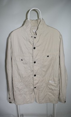 Engineered Garments Coverall Jacket Mens XL Beige Cotton Made USA Work Chore