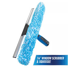 14 In. 2-In-1 Window Cleaner Squeegee Scrubber Combi