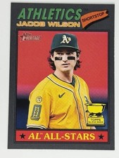 2026 Topps Heritage Dark Gray Border SP #17 Jacob Wilson Athletics Rookie Cup
