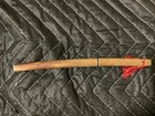 Japanese Letter Opener Wood Handle, Steel Blade, Painted Design & Red Tassel — photo 2