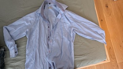 euro Dresss Shirt an den bruck Blue Medium 39-40 Button Up