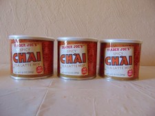 3 Cans Trader Joe's Spicy Chai Tea Latte Mix 30 Oz