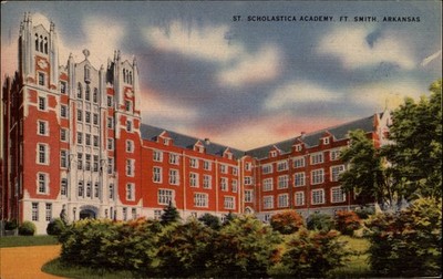 St Scholastica Academy Fort Smith Arkansas vintage postcard p165