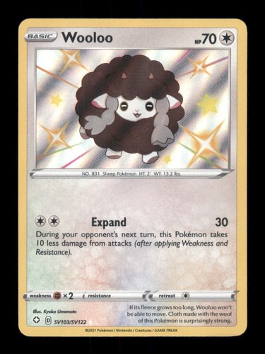 Wooloo Shiny Holo Rare Shining Fates: Shiny Vault SV103/SV122 NM