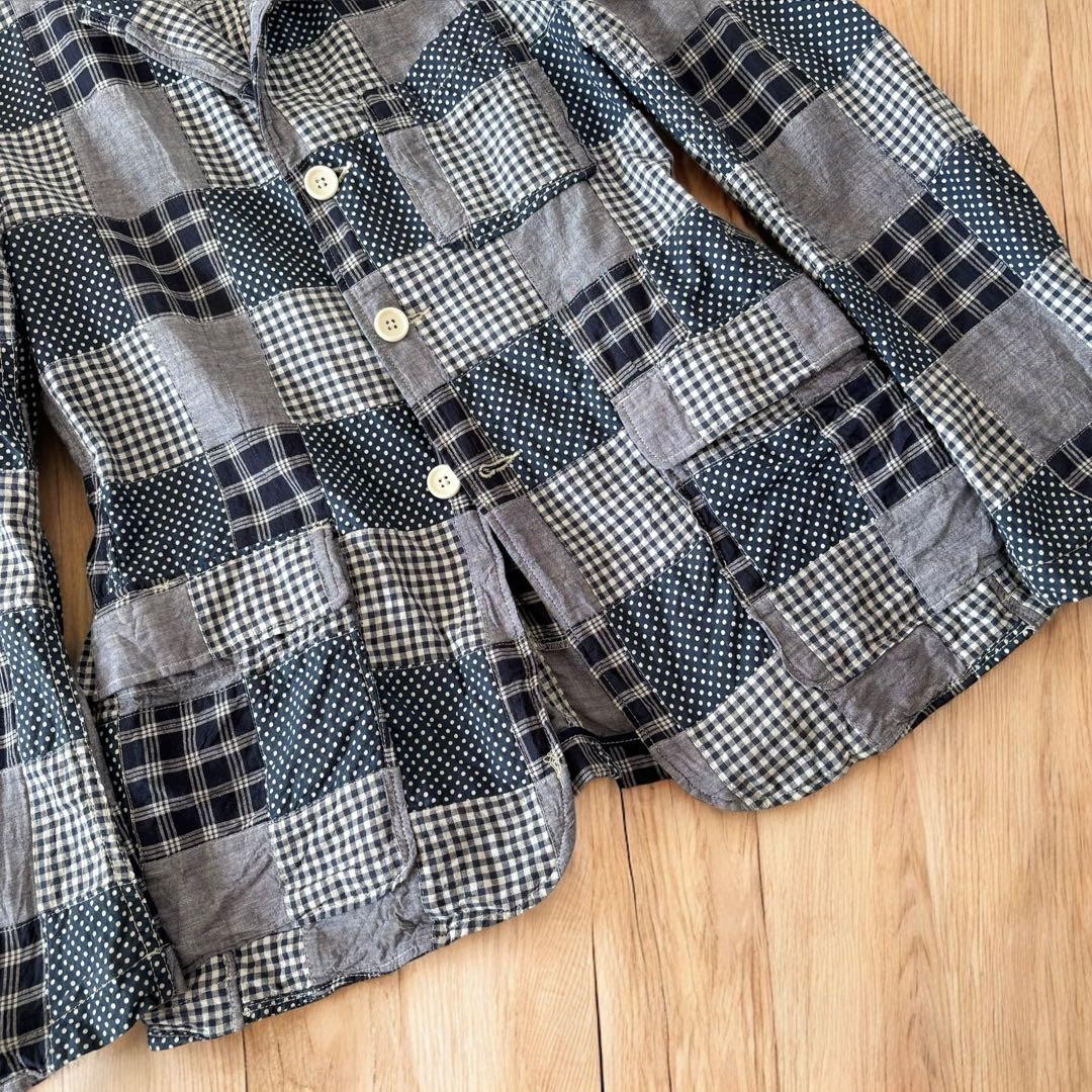 Engineered Garments Patchwork Jacket S Indigo Cot… - image 4