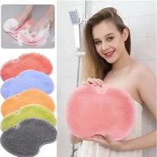 Silicone Shower Foot Scrubber Back Body Brush Massager Pad Mat Bathroom  Uk