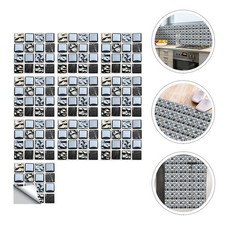 10 Pcs Adhesive Tiles for Kitchen Glass Mosaic Backsplash Stickers