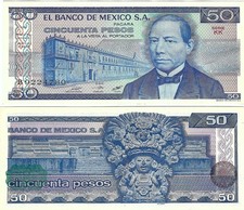 Mexico: $ 50 Pesos Juarez 27 de Jan,1981 El Banco de Mexico UNC.