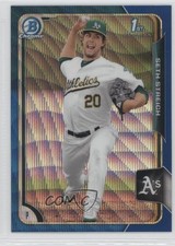 2015 Bowman Chrome Prospects Blue Wave Refractor Seth Streich #BCP96 0a3