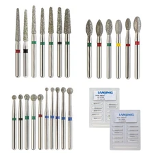 Diamond Burs Dental Football Round End Taper Long Round Ball High Speed 856 368