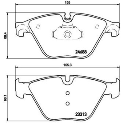 Bremsbelagsatz BREMBO P 06 074, Vorne