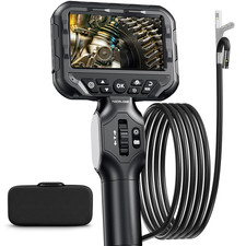 Dual Lens Articulating Borescope Two-Way Endoscope Camera with Light Articulate