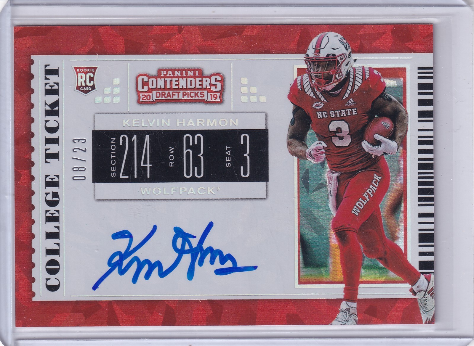 Kelvin Harmon Panini Prizm Draft Picks #114 Autograph