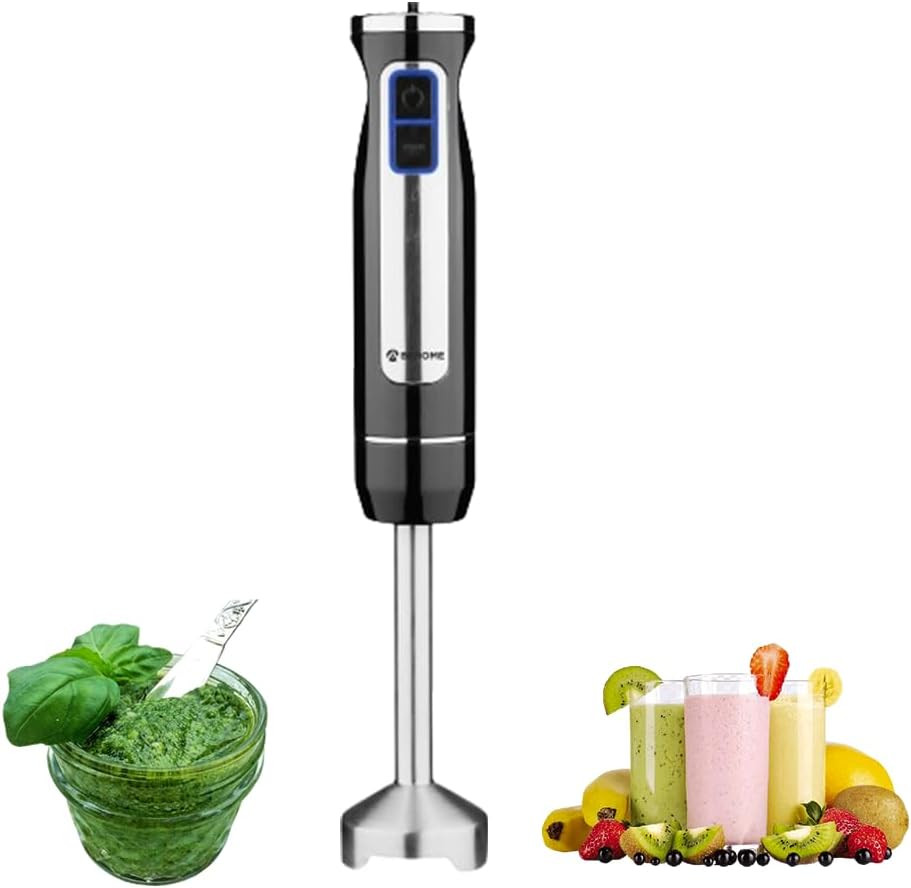 Mixer Immersione 800W per Vellutate e Salse: Frullatore Acciaio Inox