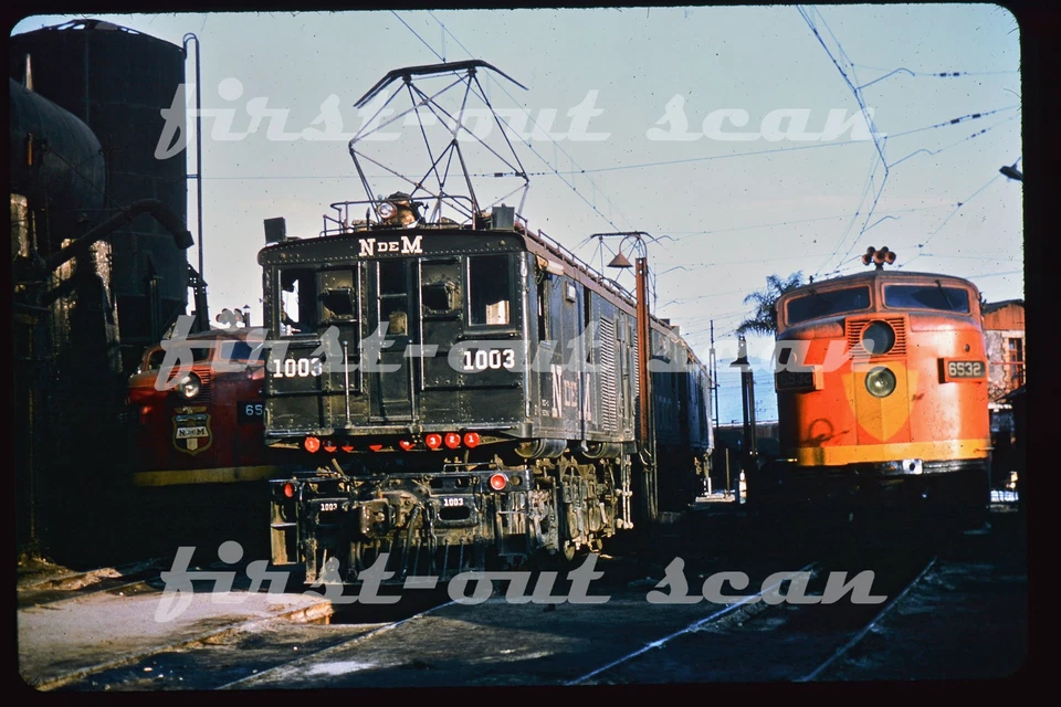 R DUPLICATE SLIDE - NdeM Mexico 1003 Boxcab Electric & 6532 ALCO FA - Image 1 of 1