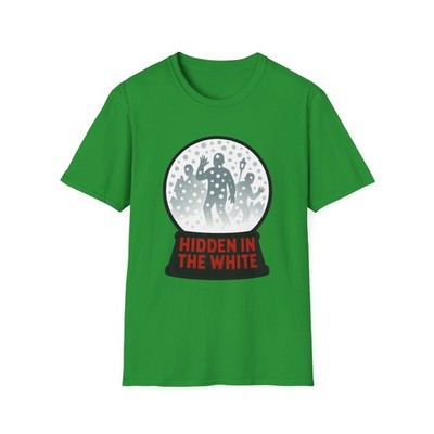 Unisex Softstyle T-Shirt Snowglobe Horror Scene Christmas Winter Surreal Design
