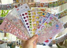 Super Huge Lot Of Cute Kawaii Korean Japanese Stickers: Puffy, Mini, Glitter