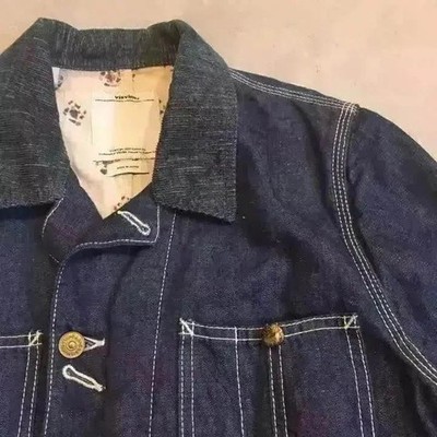 visvim Cover All Pullover Jacket Cotton Linen Indigo Size 1 Men's #FE ADB