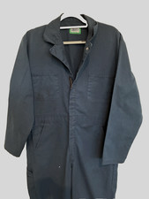 Liberty Mens Jumpsuit Mechanic Coveralls XL Zip Up Workwear Navy READ