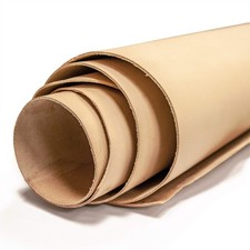 Veg Tan Double Shoulder Tooling Leather for Crafting, 4-5oz, Natural