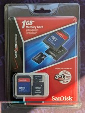 Sandisk 1 GB SD Memory Card With Adapters 3 in 1 Verizon Wireless Music Photos
