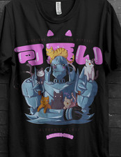 Fullmetal Alchemist T-Shirt Brotherhood Alphonse Elric Black Shirt Tee