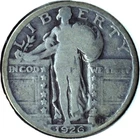1926 STANDING LIBERTY QUARTER - 90% SILVER - 24.3 mm - QSL 040